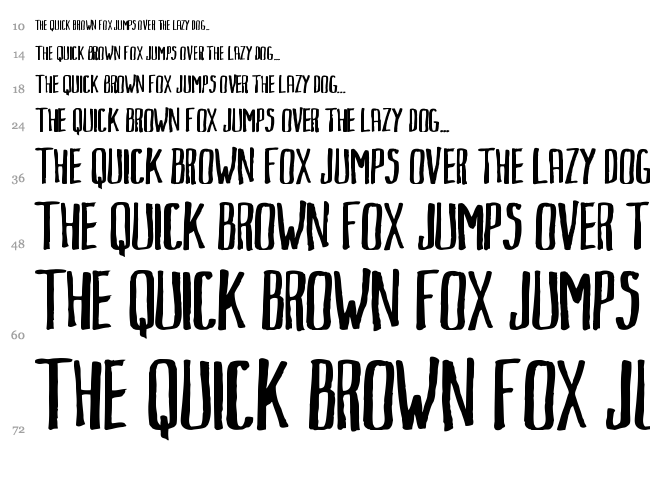 Markus Ink font waterfall